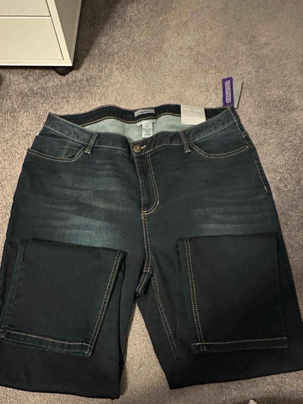 Catherines Black Washed Boyfriend Cargo Jeans